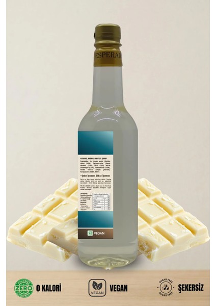 Beyaz Çikolata Aromalı Şurup - Şekersiz - Zero - 750 ml fiyatları