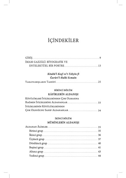 Kendini Aldatan İnsan - İmam Gazzâlî modelleri
