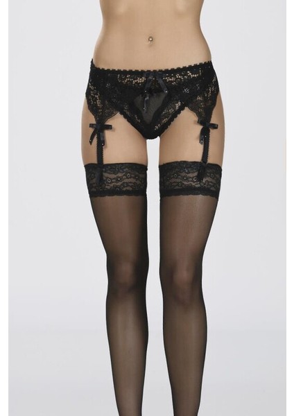 Nbb Siyah Jartiyer String Takım 1001