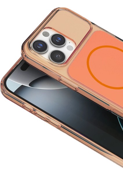 iPhone 16 Pro Max ile Uyumlu Bruma Magneticsafe Kapak - Turuncu fiyatları