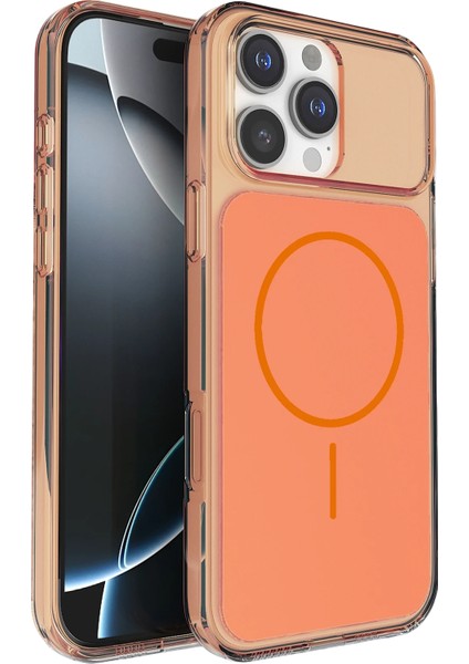 iPhone 16 Pro Max ile Uyumlu Bruma Magneticsafe Kapak - Turuncu indirimleri