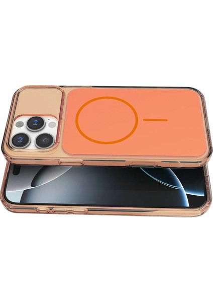 iPhone 16 Pro Max ile Uyumlu Bruma Magneticsafe Kapak - Turuncu