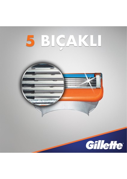 Fusion 5 Power 8'li Yedek Tıraş Bıçağı Karton Paket Hassas Cilt Dostu Erkekler İçin Özel indirimleri