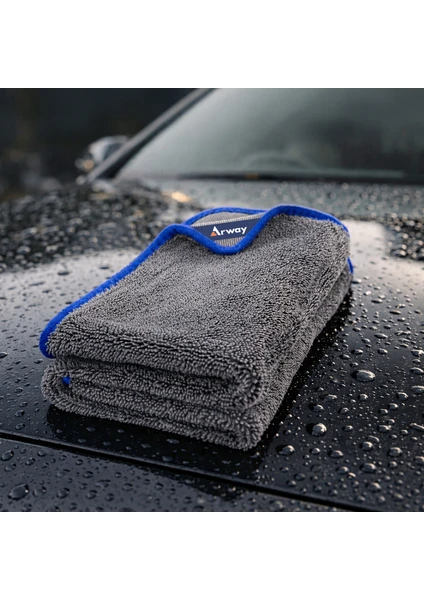 Arway Ultra Su Emici XL Mikrofiber Araç Kurulama Havlusu (60x90 cm, 600 GSM)