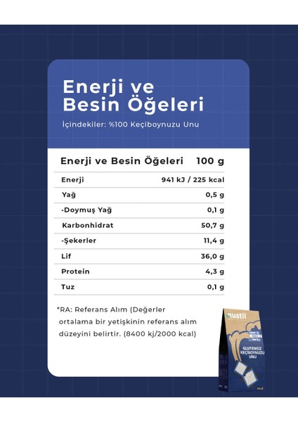 Glutensiz Keçiboynuzu Unu 300G modelleri