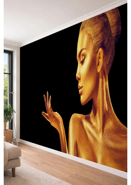 Kadın Figürü - Modern ve Lüks Sanat Temalı Tek Parça Tekstil Duvar Kağıdı fiyatları
