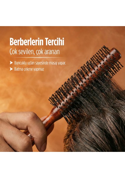Professional 007 Ufak Saç Fön Fırçası 31 mm Çaplı Boncuklu Uçlarla Kolay Fön Sağlar modelleri