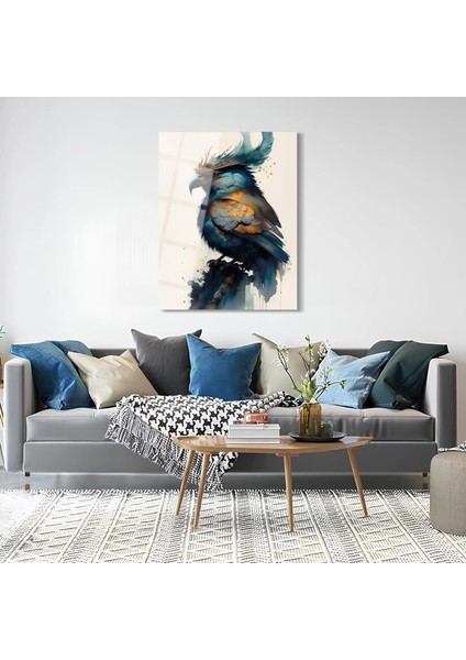 Mavi Altın Macaw Cam Tablo - MOD012 modelleri
