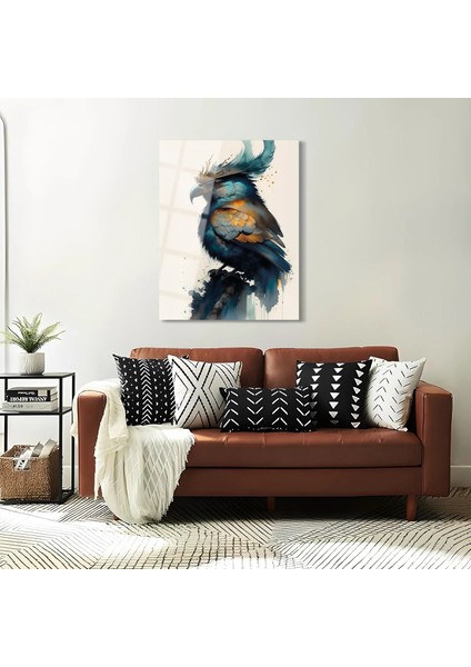 Mavi Altın Macaw Cam Tablo - MOD012 fırsatları