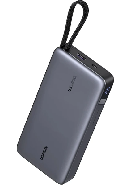 Ugreen Nexode 25.000 Mah 165W Akıllı Ekranlı, Dahili Usb-C Kablolu, Hızlı Şarj Powerbank, 55995B