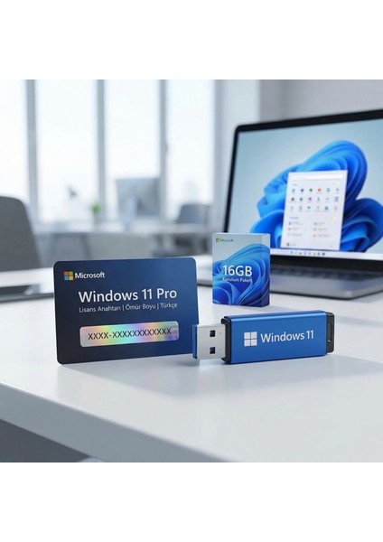 Windows 11 Pro USB 32GB Premium Kurulum Paketi + Lisans Anahtarı | Türkçe fiyatları
