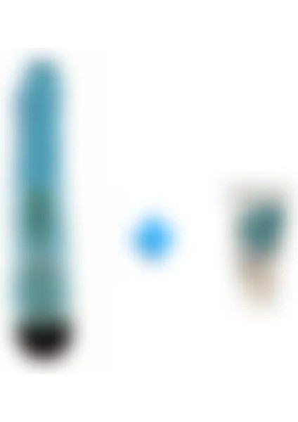 Titreşimli Mavi Jel Anal Vibratör Dildo Penis + Wet 50 ml
