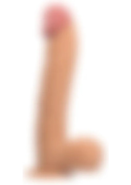 King Size 35 cm Kalın Realistik Dildo Vantuzlu Dev Büyük Penis