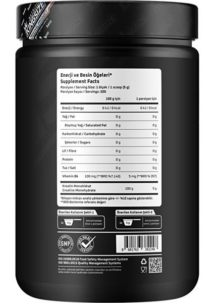 Creatine Powder 1000 Gr Aromasız
