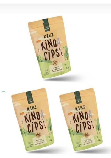 Kiki Kinoa Cipsi 3 x 80 gr Miktarında Doğal Atıştırmalık İçindekilerle Zenginleştirilmiş fiyatları