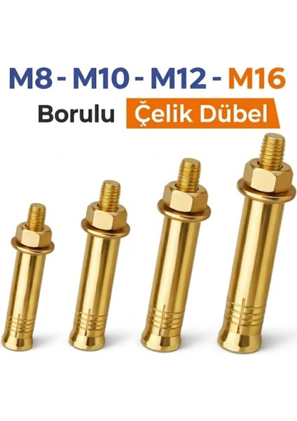 Cıvata Deposu Borulu Çelik Dübel M12X110 10 Adet fırsatları