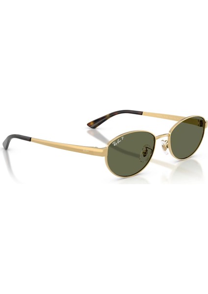 Rb 3774D 001/9A 55 Unisex Güneş Gözlüğü Altın Çerçeve Polarize Cam Özelliğiyle