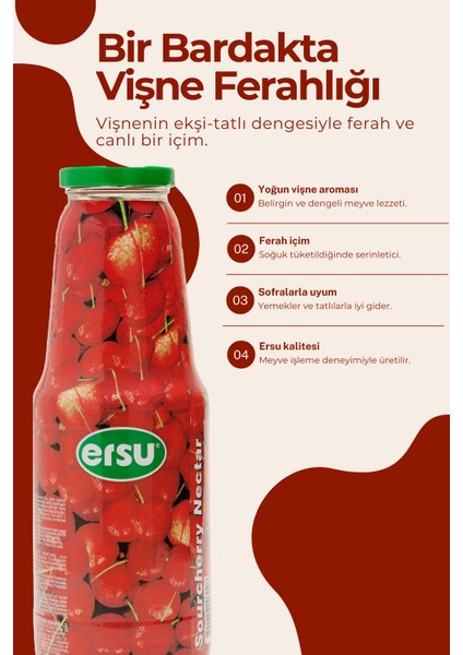 Vişne Nektarı 1000 ml 4'lü modelleri
