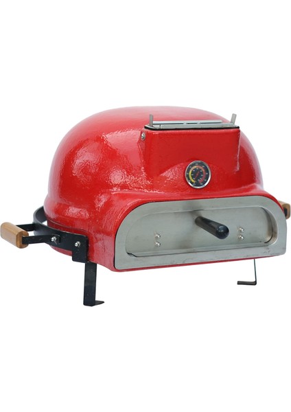 Kamado Pizza Fırını Kırmızı