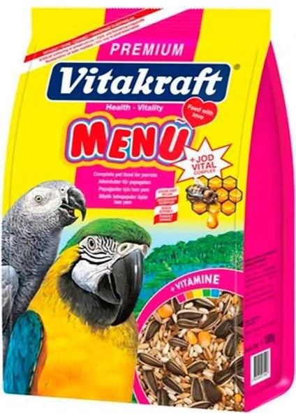 Premium Menü Jod Vital Papağan Yemi 1 Kg fiyatları