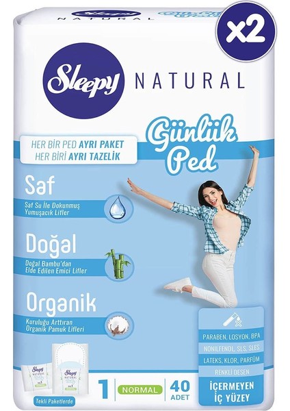 Natural 80 Adet Günlük Ped Normal Ultra İnce Rahatlık ve Saf Doğal Özellikler fiyatları