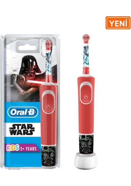 Oral-B Çocuklar İçin Pembe Şarj Edilebilir Diş Fırçası D100 Star Wars Serisi Ekstra Yumuşak Kıllar
