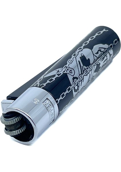 Clipper Deadly Chains Serisi Metal Çakmak - Silver