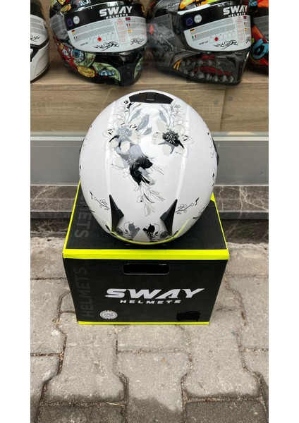 Sw 715 Irıs Grey Yarım Kask(Ayna Vizörlü) modelleri