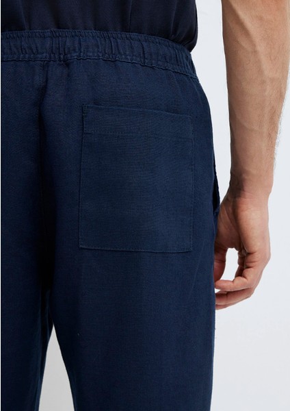 Lacivert Keten Pantolon 0010577-80872
