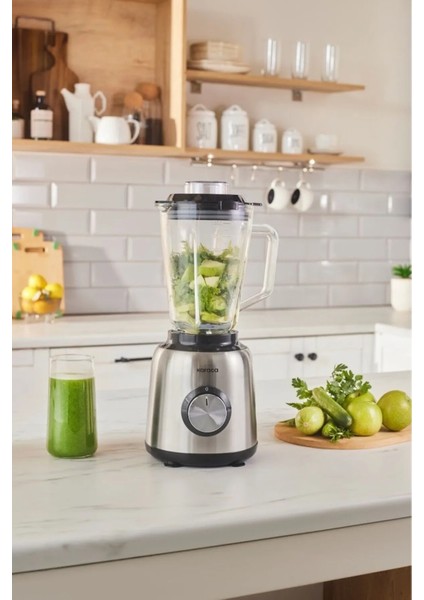 Inox Smoothıe Blender 1000 W 1 lt Kapasite Buz Kırma Fonksiyonu ile Pratik Kullanım