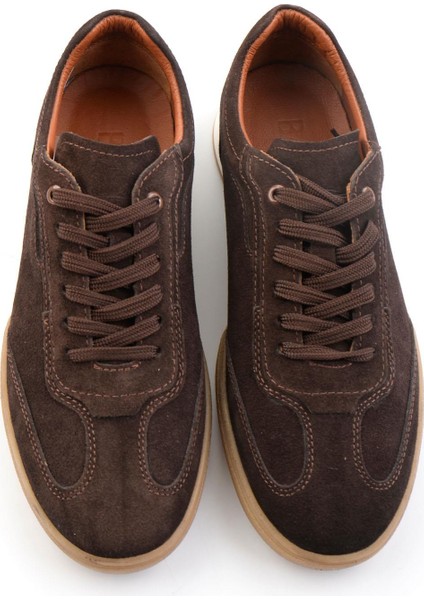 Kahve Hakiki Deri Erkek Sneaker E01396030102 fırsatları