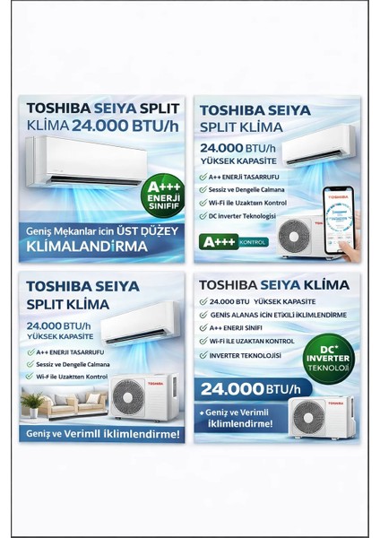 Seiya Split Klima 24.000 Btu/h fiyatları