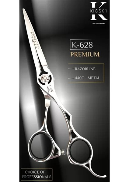 Premium K-628 440C Saç Makası Çelik Malzeme ile Ergonomik Tasarım ve Keskin Kesimler fiyatları