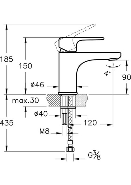 Root Round Lavabo Bataryası Altın - A4270523 fiyatları