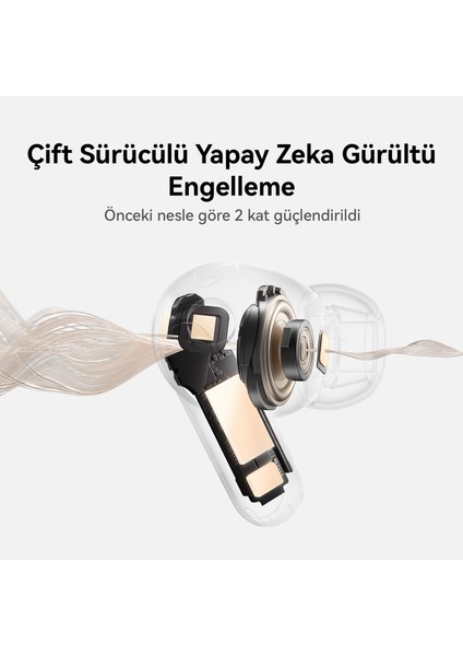 Freebuds Pro 5 Mavi TWS Kulak İçi Bluetooth Kulaklık, Çift Sürücülü Yapay Zeka Gürültü Engelleme