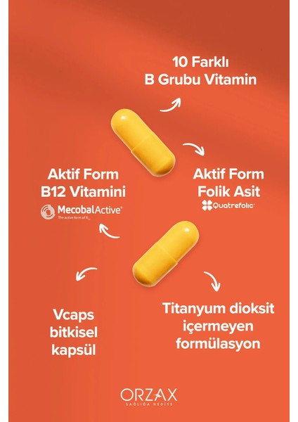 Ocean B Complex 60 Kapsül Aromasız Takviye Edici Gıda