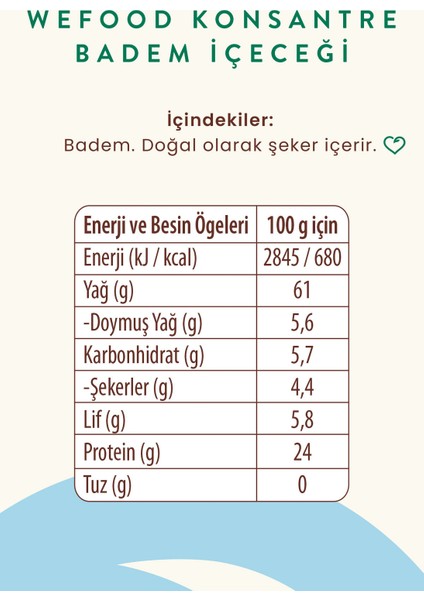 Konsantre Badem İçeceği 220 gr