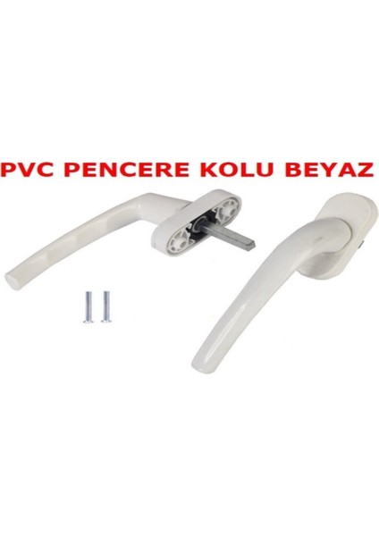 Pimapen Pvc Pencere ve Kapı Kolu Beyaz 2 Adet