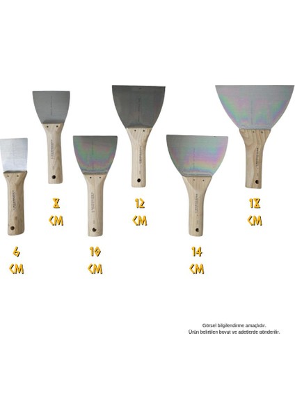Ahşap Saplı Çelik Macun Spatula 6 Cm. modelleri