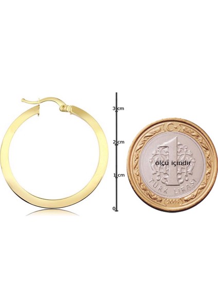 3 cm Çaplı Büyük Halka Altın Küpe fiyatları