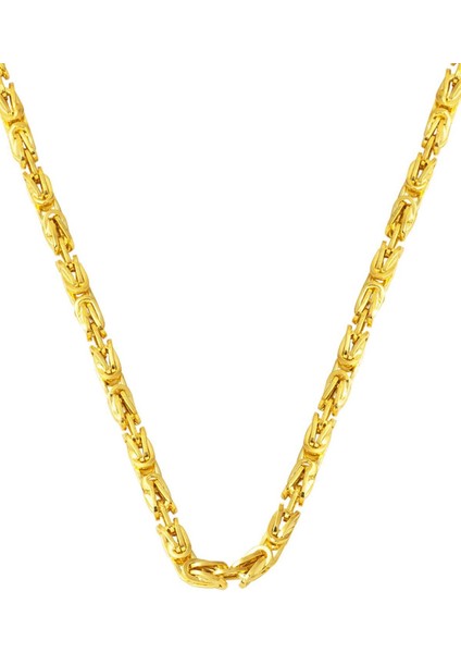 14 Ayar Altın 3 mm. Kral Zincir 65 cm