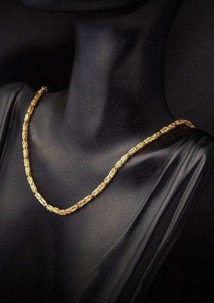 14 Ayar Altın 3 mm. Kral Zincir 65 cm