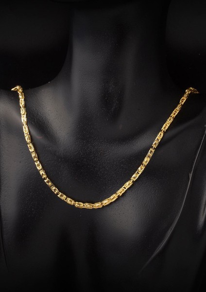 14 Ayar Altın 3 mm. Kral Zincir 65 cm