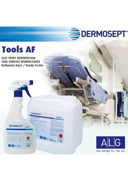 Alet ve Yüzey Dezenfektanı Tools AF 4250 ml Alkollü Sıvı Yüksek Düzey Dezenfektan modelleri
