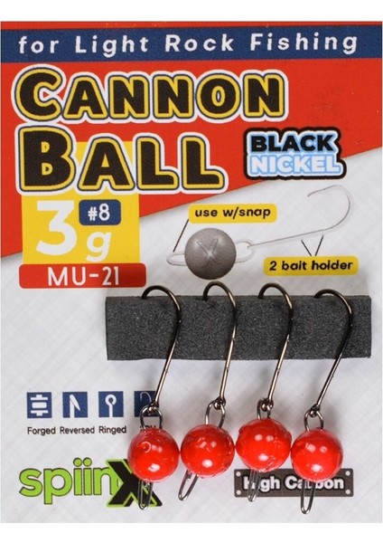 Spıınx Cannon Ball Jıghead Kırmızı 5g #8 4p fiyatları