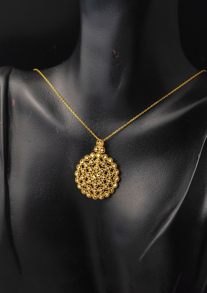 Taşlı Yaşam Çiçeği 22 Ayar Altın Kolye fırsatları