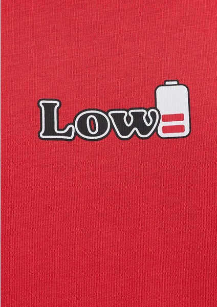 Low Baskılı Kırmızı Tişört 0613376-70428
