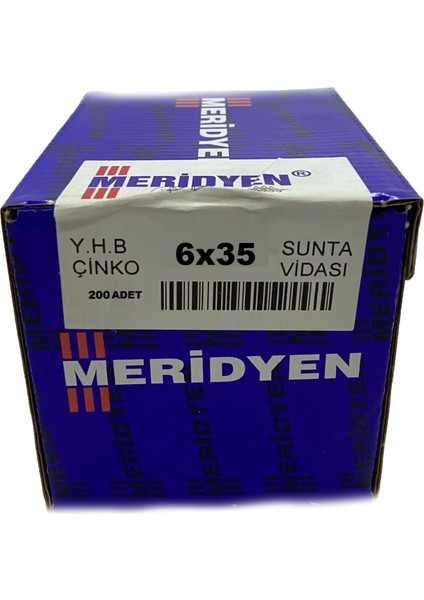 Meridyen Sunta Vidası 6X35 (200 Adet) modelleri