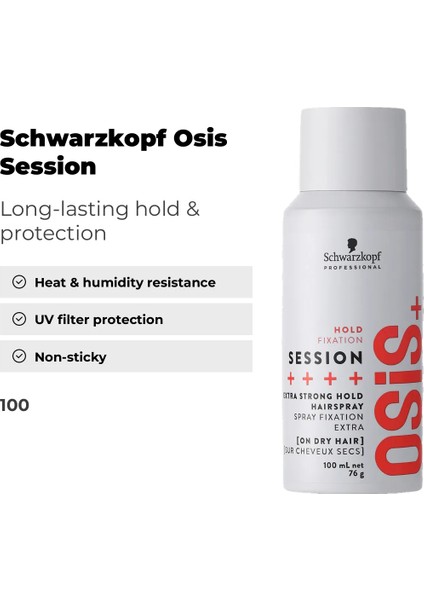 Osis Session Ekstra Tutucu Sprey 100 Ml Koruyucu Formda Saç Bakımı için Etkili