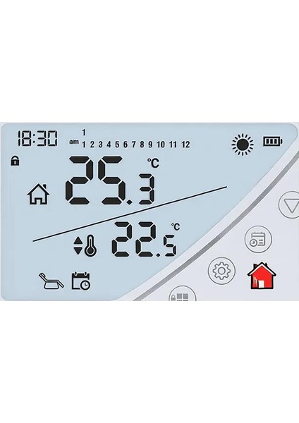 E.C.A Eca Poly Touch 400W Kablosuz Oda Termostatı Beyaz Dijital Kontrol Paneli ile Yüksek Performans